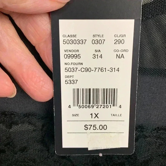 Laura Business Attire Tank Top w Stretch  and a Lace Panel Size 1X - Picture 6 of 8